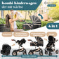 Kesser® Loops 3-in-1 Kombi-Kinderwagen, Komplettset inklusive Babywanne, Buggy-Sportsitz und Babyschale, Vollgummireifen 