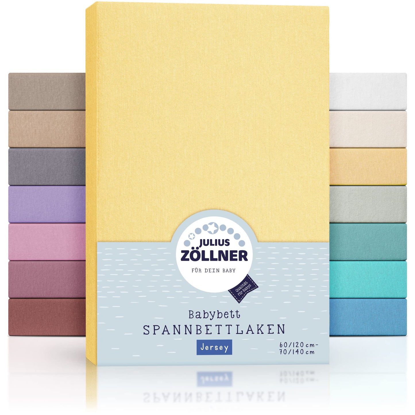 Spannbettlaken für Baby- &amp; Kinderbett, 100 % Jersey-Baumwolle, 2er Pack 