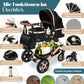 Kesser® Loops 3-in-1 Kombi-Kinderwagen, Komplettset inklusive Babywanne, Buggy-Sportsitz und Babyschale, Vollgummireifen 