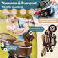 Kesser® Loops 3-in-1 Kombi-Kinderwagen, Komplettset inklusive Babywanne, Buggy-Sportsitz und Babyschale, Vollgummireifen 