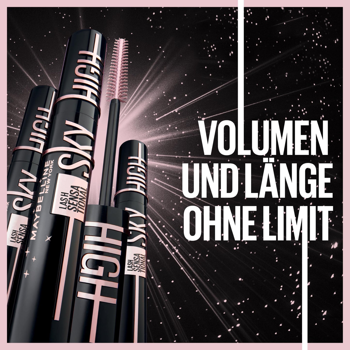 Maybelline New York Sky High Schwarze Wimperntusche für extrem lange Wimpern und Volumen, Sky High Mascara 