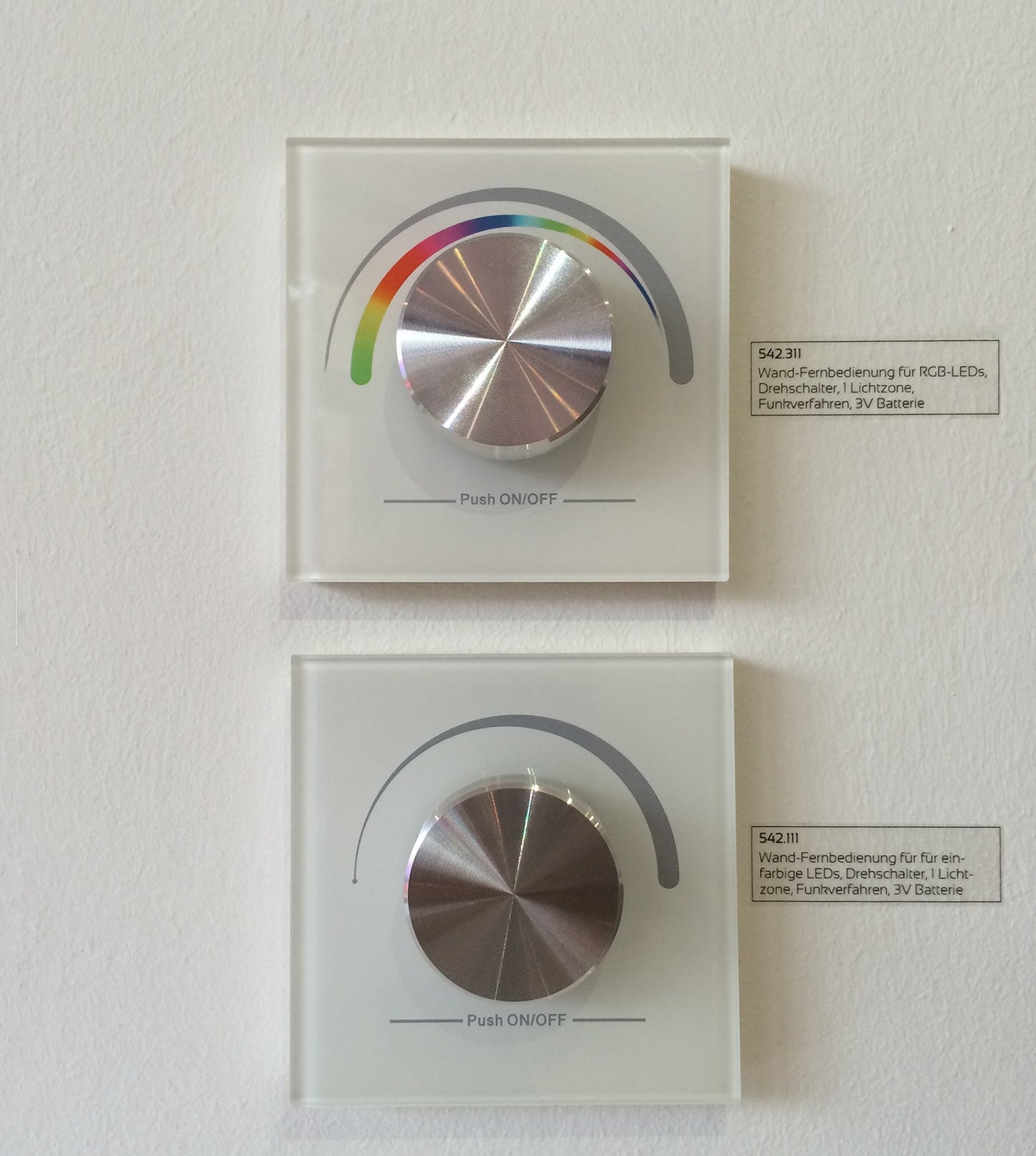 iluminize Wand-Dimmer Funk: mit Drehknopf, für weiße LEDs 