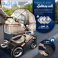 3-in-1 XXL Komplett-Kinderwagenset inkl. Babywanne, Buggy, Sportsitz &amp; Autositz 