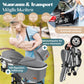 Kesser® Loops 3-in-1 Kombi-Kinderwagen, Komplettset inklusive Babywanne, Buggy-Sportsitz und Babyschale, Vollgummireifen 
